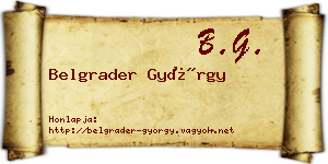 Belgrader György névjegykártya